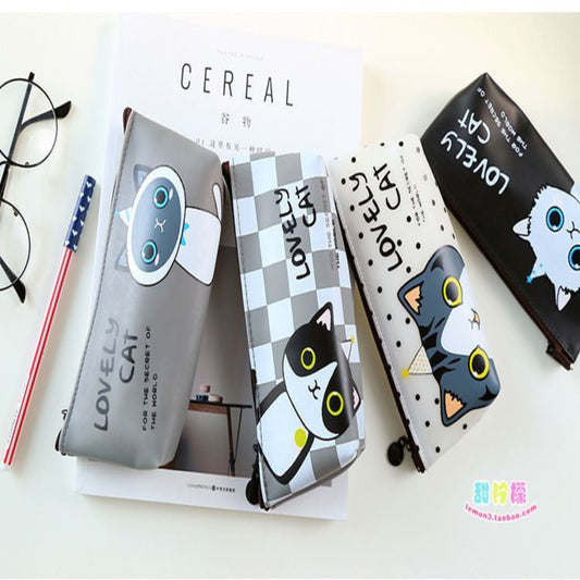 حافظة أقلام بطبعة قطة