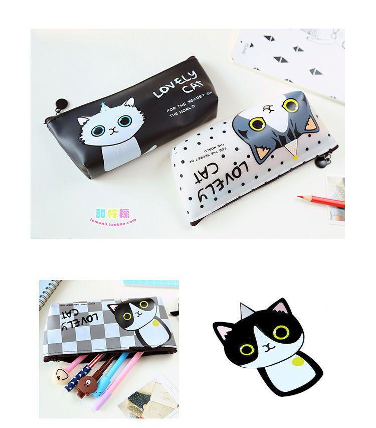 حافظة أقلام بطبعة قطة