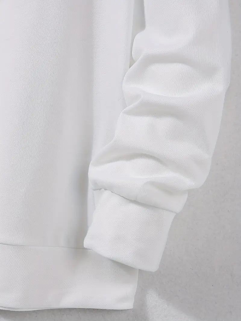 Men'S Casual Crew Neck Sweatshirt (NOT A PATIENT)" - White, Long Sleeve T-Shirt
