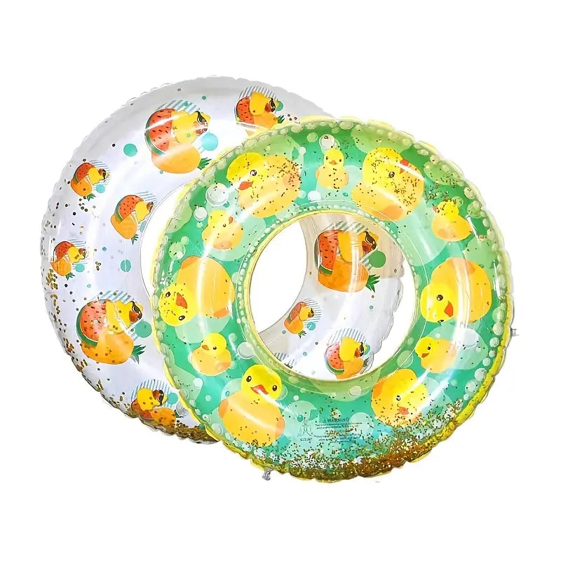 مجموعة حلقات سباحة قابلة للنفخ ملائمة لجميع أنواع حمامات السباحة والشاطئ بطول 50 سم