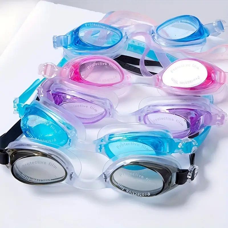 Adjustable Swimming Glasses With Nose Clip & Ear Plugs