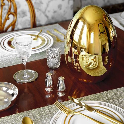 24pcs Oval Shape Cutlery Spoon Fork And Knife Set (Decorative Piece)