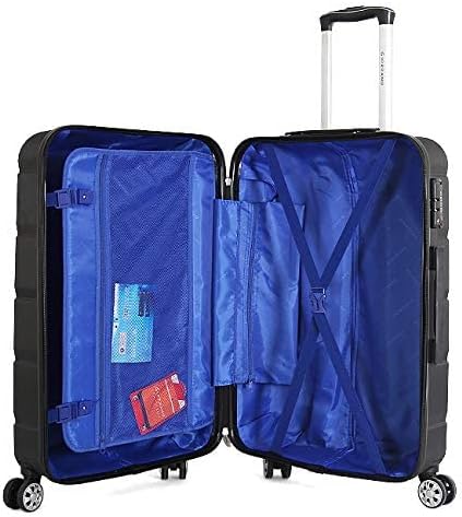 حقيبة سفر Rower Ferrari Series ذات الجوانب الصلبة باللون الأسود