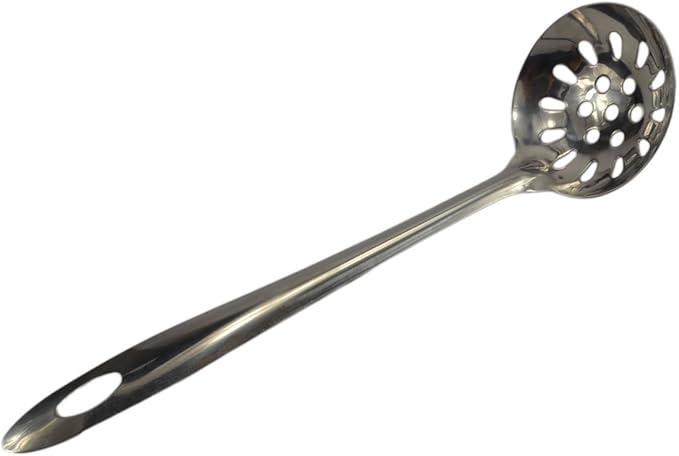 مصفاة مغرفة الحساء المصنوعة من الفولاذ المقاوم للصدأ مقاس 9.45 بوصة