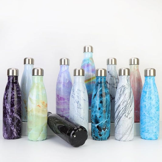 زجاجة مياه ملونة من الفولاذ المقاوم للصدأ سعة 750 مل