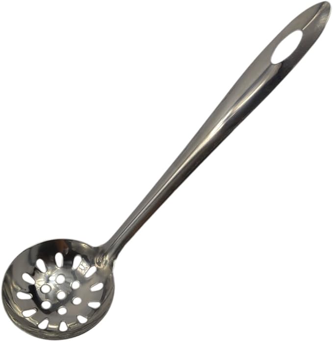 مصفاة مغرفة الحساء المصنوعة من الفولاذ المقاوم للصدأ مقاس 9.45 بوصة