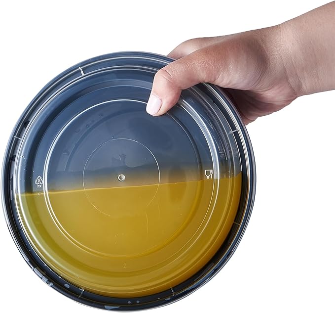 Black Base Microwaves Round Container