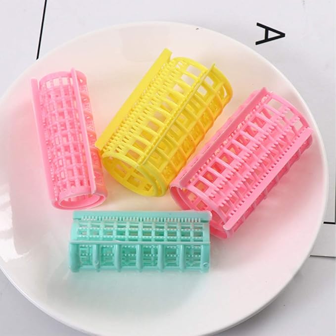 Self Grip Hair Rollers Plastic 4pcs