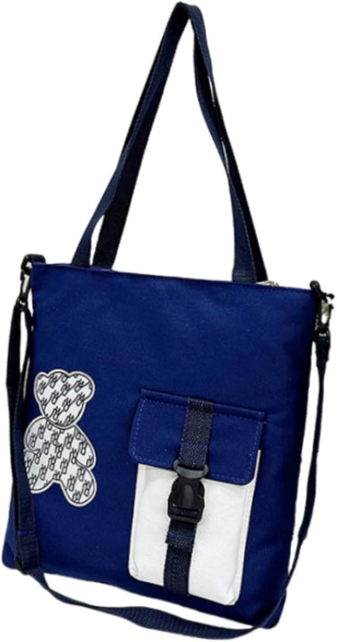 13.78 Inch Canvas Crossbody Shoulder Tote Bag