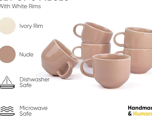 Ceramic Tea Cup Bold Blush 200ml | 1 Cup