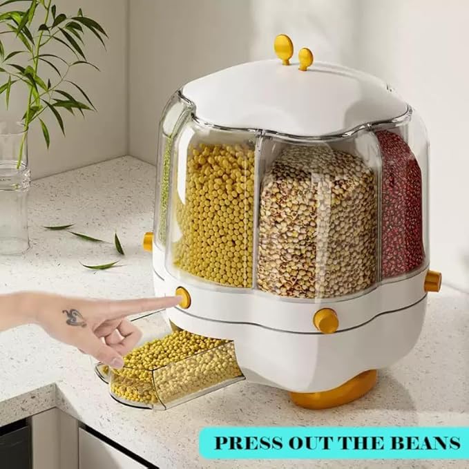 Wholesale Rotating Dry Food Dispenser for Beans Cereal Storage Container 6-