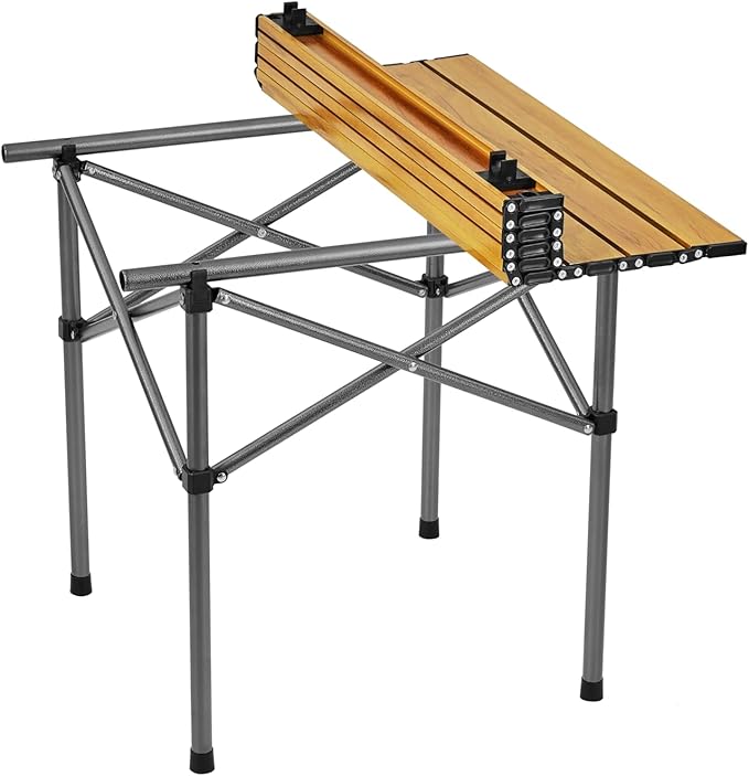 طاولة تخييم قابلة للطي والحمل من الألومنيوم