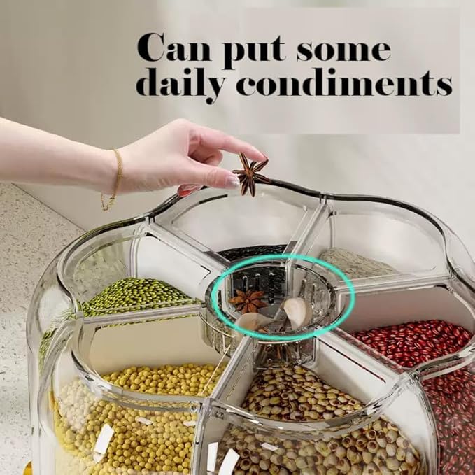 Wholesale Rotating Dry Food Dispenser for Beans Cereal Storage Container 6-