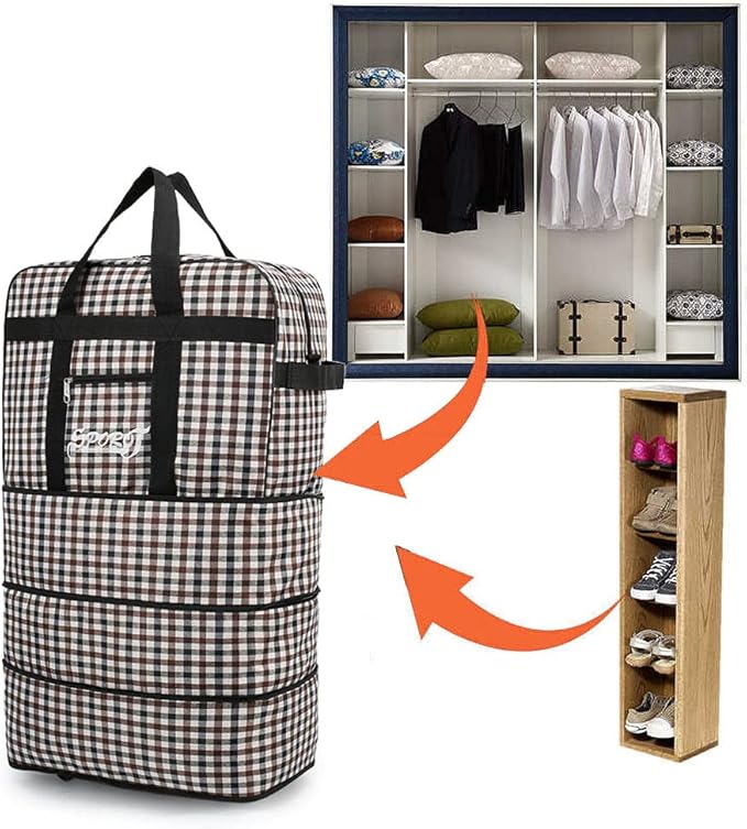 حقيبة ظهر قابلة للتوسيع مع عجلات