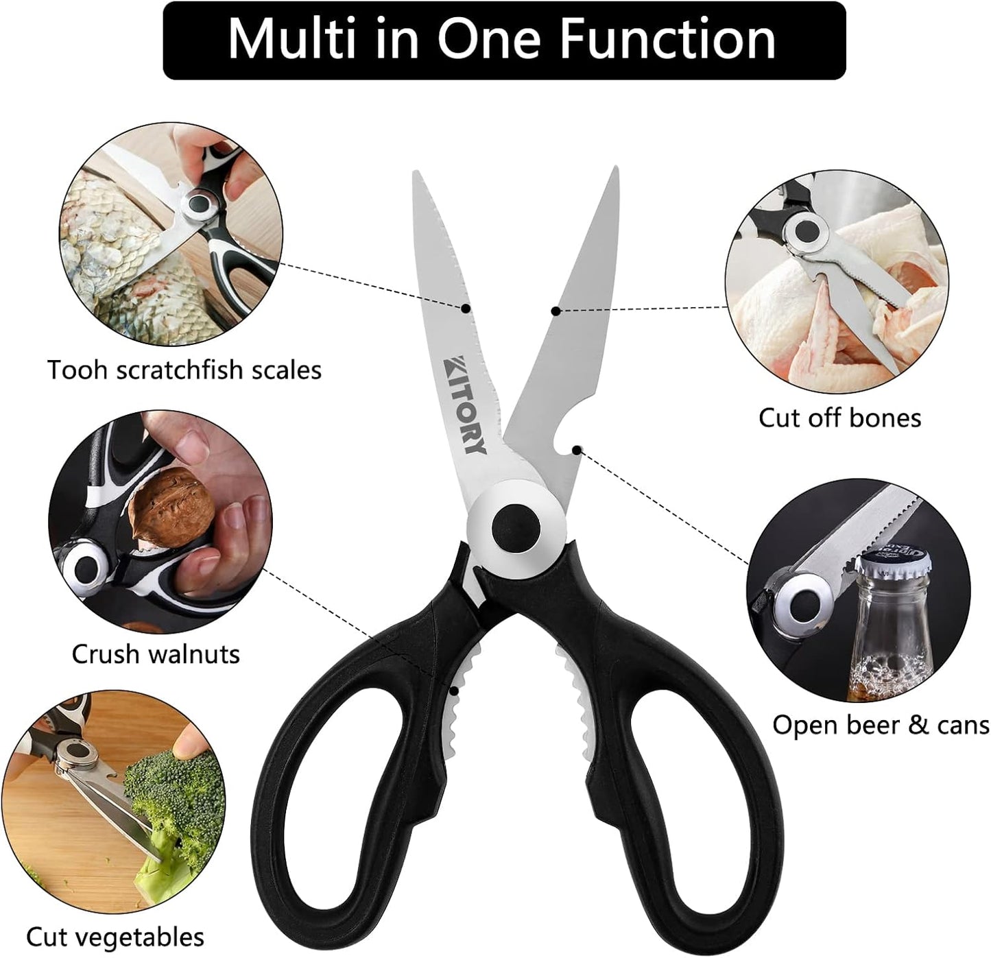 Kitchen Shears-Pack Heavy Duty Kitchen Scissors