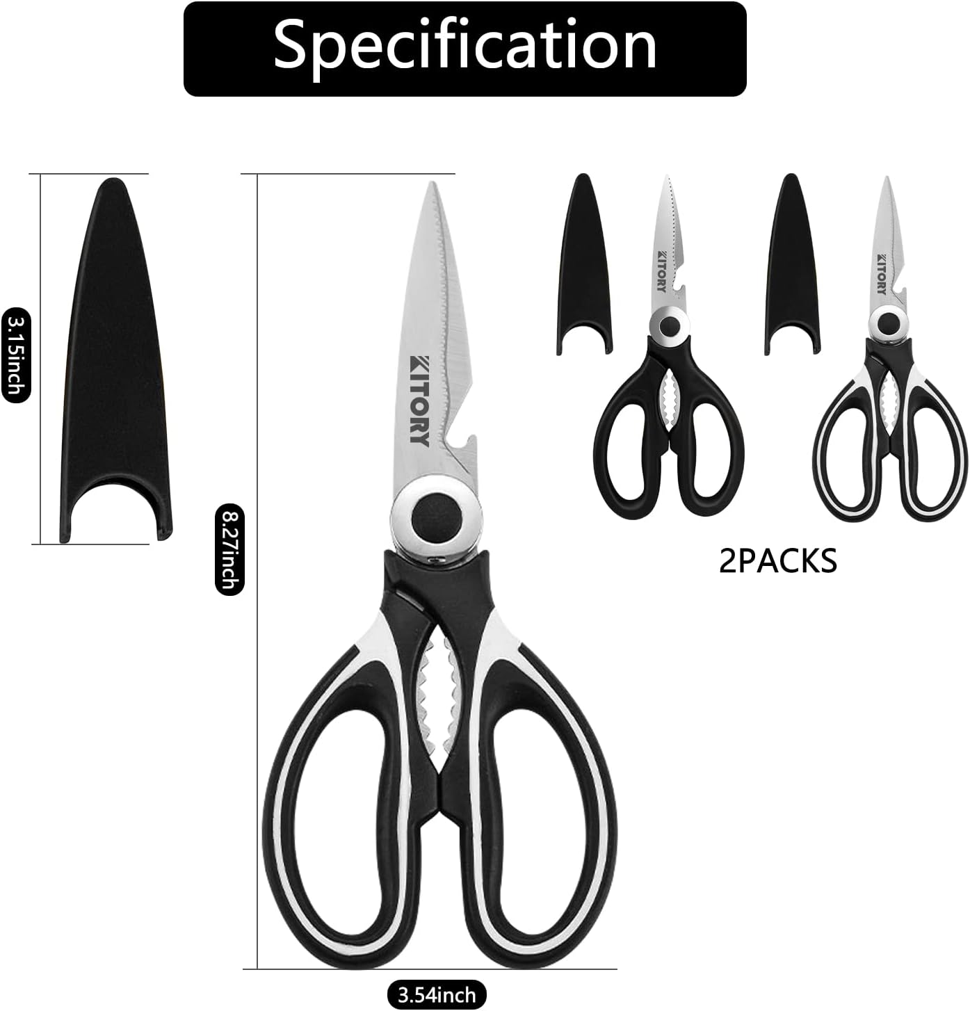 Kitchen Shears-Pack Heavy Duty Kitchen Scissors