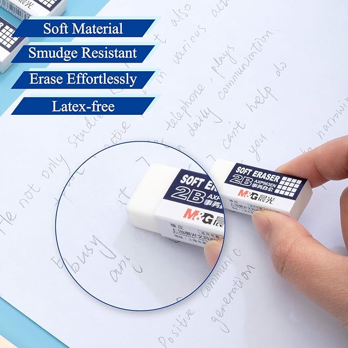 2B White Eraser