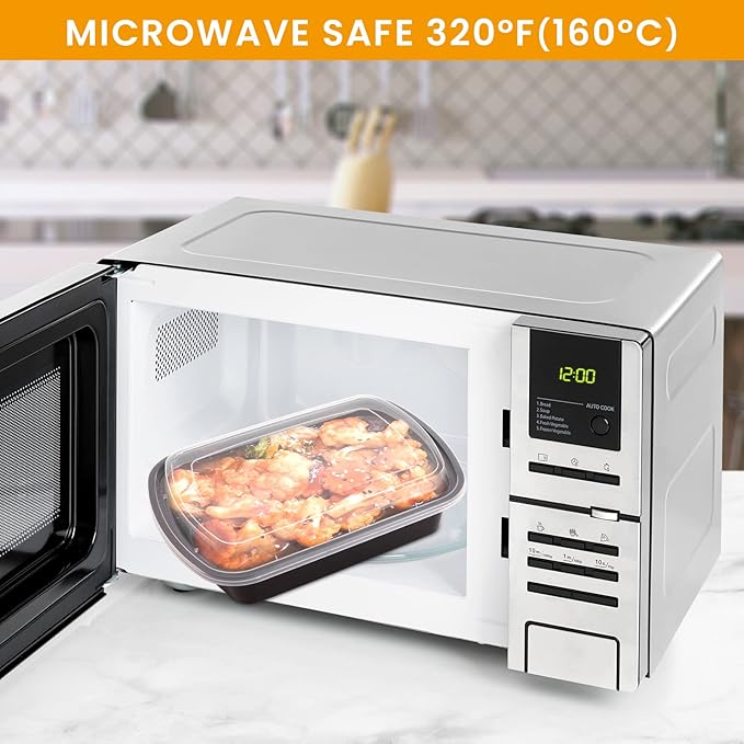 Black Microwave Container with Lid