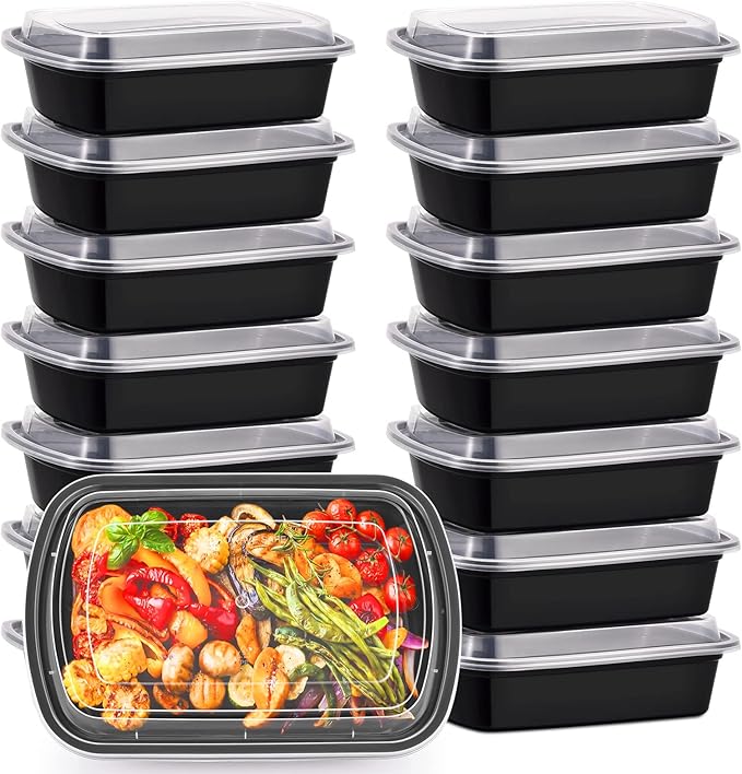 Black Microwave Container with Lid