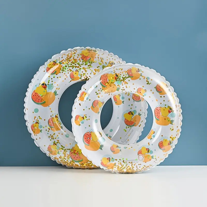 مجموعة حلقات سباحة قابلة للنفخ ملائمة لجميع أنواع حمامات السباحة والشاطئ بطول 50 سم