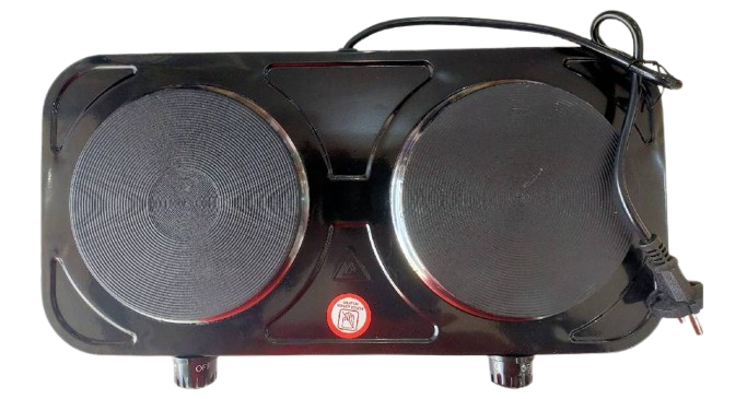 موقد ساخن مزدوج الشعلات باللون الأسود العلامة التجارية: سايبر