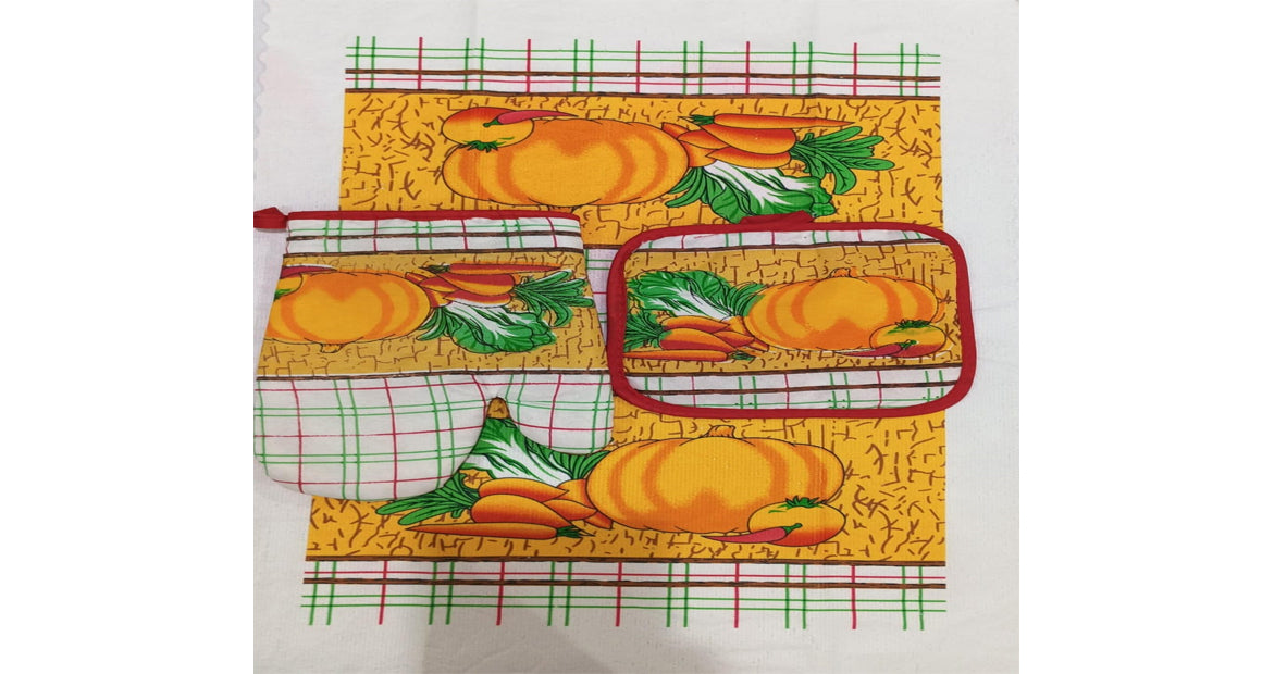 Oven Gloves & Napkin Set A