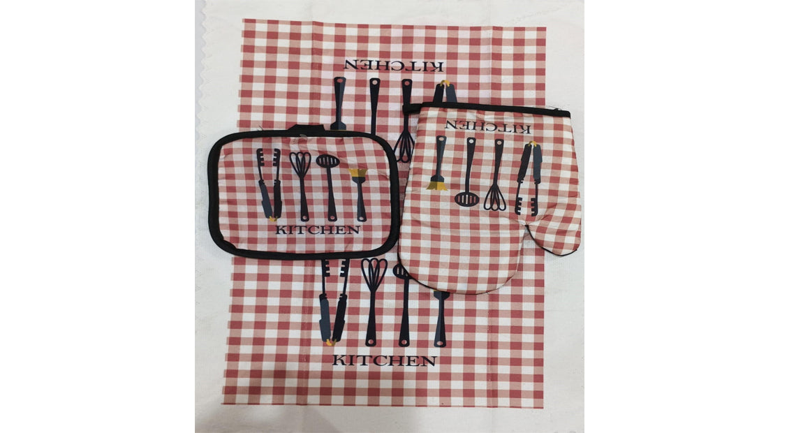 Oven Gloves & Napkin Set B
