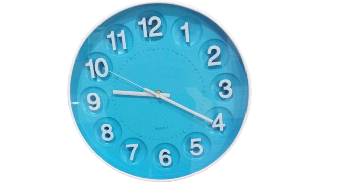 30 cm inch blue Wall Clock Analog, Silent Non-Ticking, Decorative Modern Wall Clock