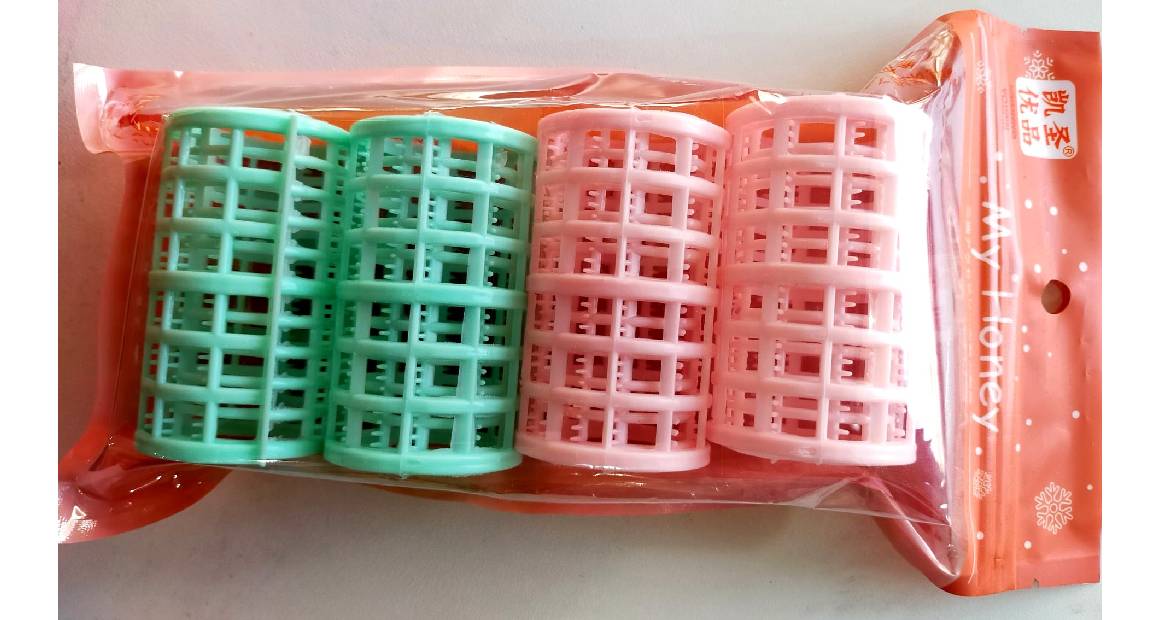 Self Grip Hair Rollers Plastic 4pcs