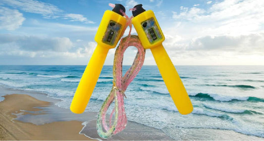 حبل القفز - مقبض بلاستيكي - حبل لامع