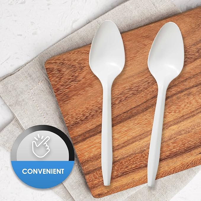 Plastic Spoon Medium 50Pcs