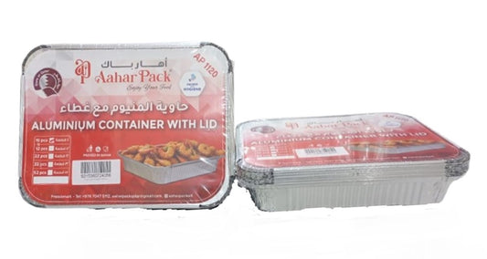 حاوية ألومنيوم مع غطاء