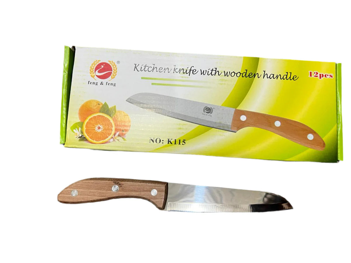 Kitchen Knife with Wooden Handle