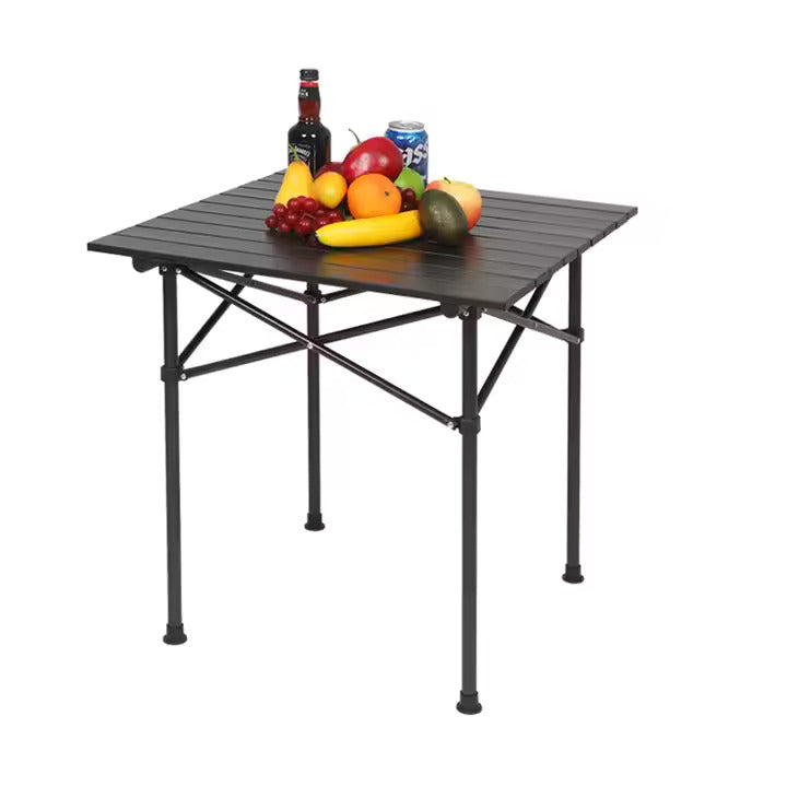 طاولة معدنية محمولة قابلة للطي مصنوعة من الألومنيوم