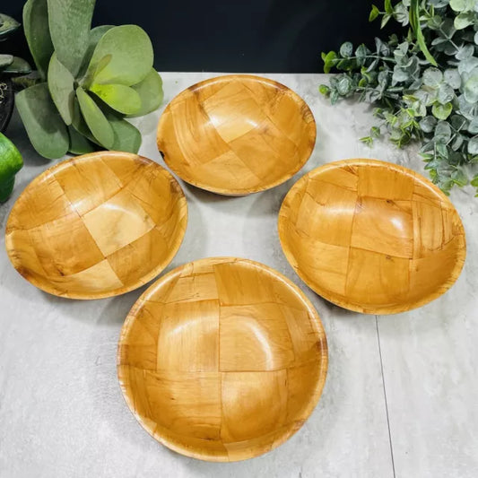 وعاء تقديم من الميلامين وبامبو ملون