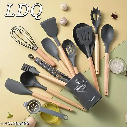 Silicone Kitchen Utensils Set, 12-piece Kitchen
