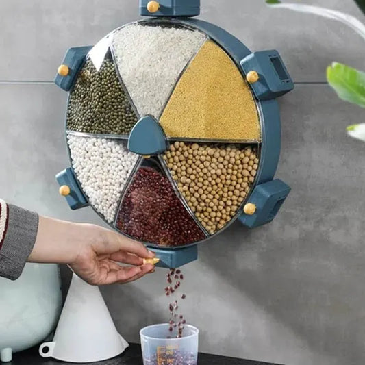 حاويات تخزين الحبوب الدوارة 360 درجة المثبتة على الحائط