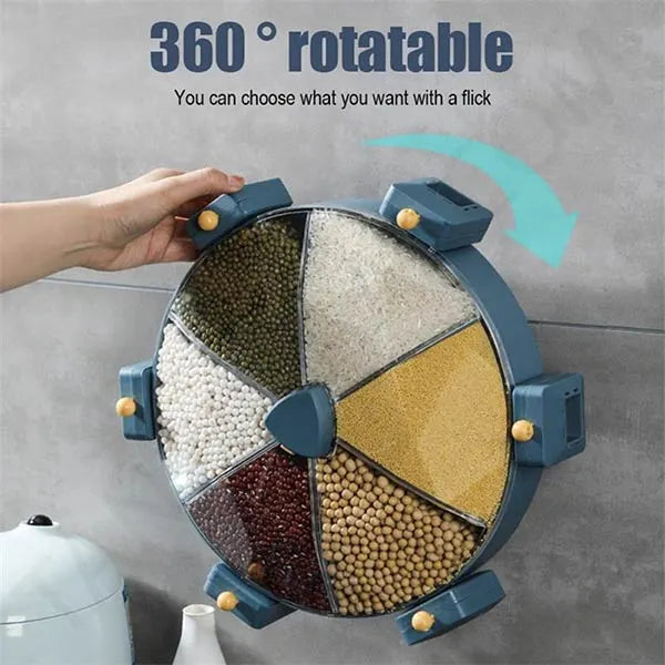 360 Rotating Grain Tank Storage Containers Wall Mounted