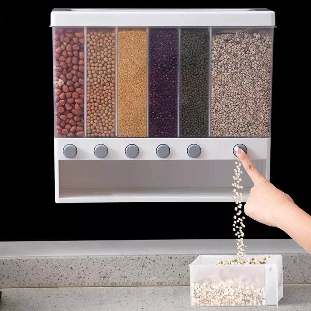 Plastic Multi-Function Food Grain Storage Container Grid Rice Bucket
