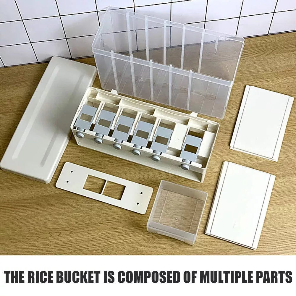 Plastic Multi-Function Food Grain Storage Container Grid Rice Bucket