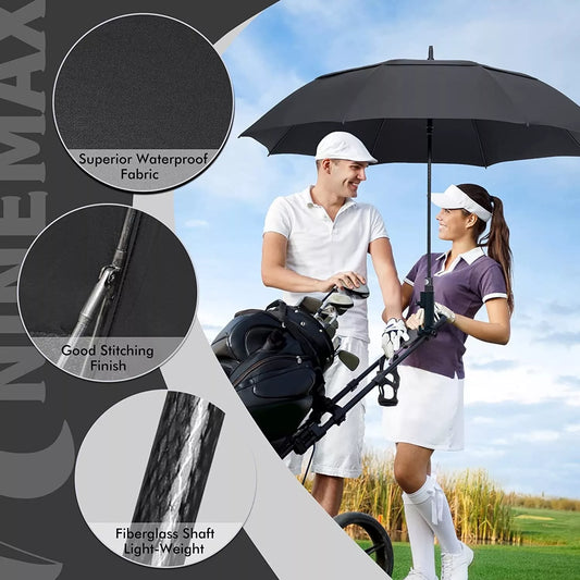 مظلة جولف كبيرة جدًا مقاس 70 سم، مظلة كبيرة طويلة شديدة التحمل