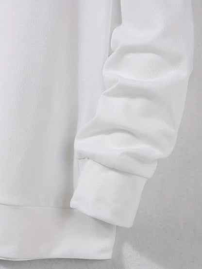 Men'S Casual Crew Neck Sweatshirt (NOT A PATIENT)"  - White, Long Sleeve T-Shirt