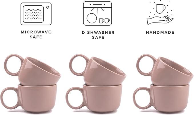 Ceramic Tea Cup Bold Blush 200ml | 1 Cup
