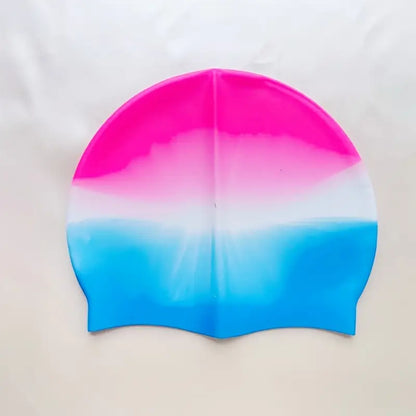 Splash-Proof, Silicone Swim Cap for Adults - Waterproof, Non-Woven Fabric,
