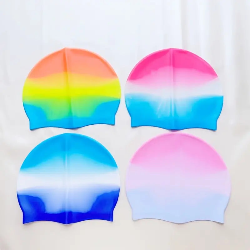 Splash-Proof, Silicone Swim Cap for Adults - Waterproof, Non-Woven Fabric,