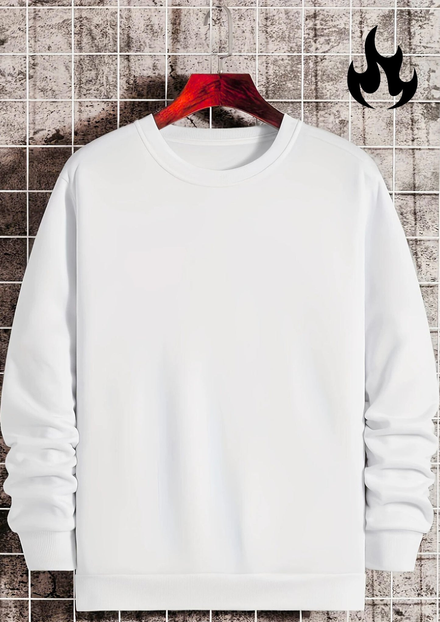 Men'S Casual Crew Neck Sweatshirt (NOT A PATIENT)"  - White, Long Sleeve T-Shirt