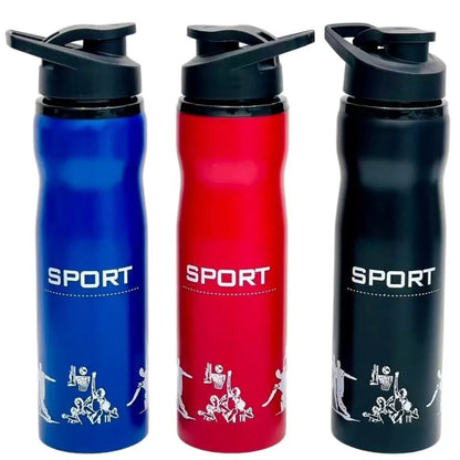 Stainless Steel Sports Water Bottle with Sporty Look 750ml